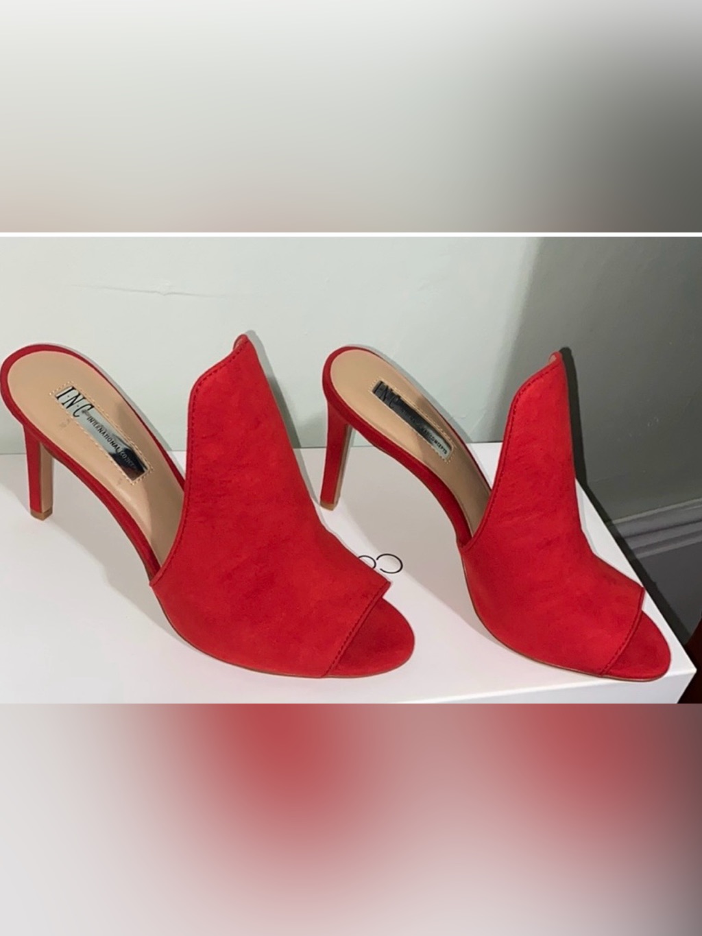 Woman Inc Red Suede Sandal Size 612 Brand New Woman Inc Red Suede Sandal Size 612 Brand New
